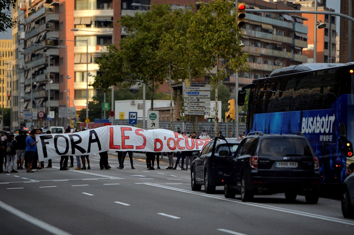 Catalonia general strike Barcelona