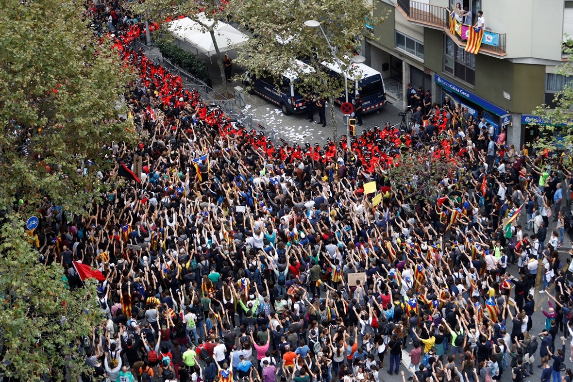 Catalonia general strike Barcelona