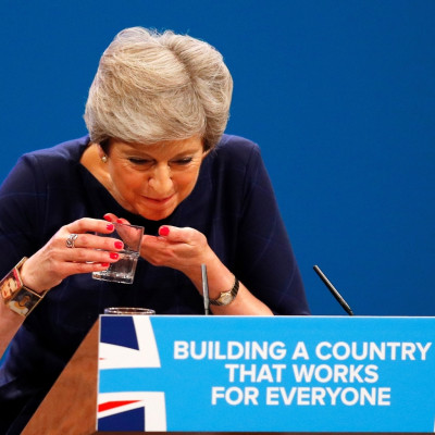 Theresa May Conservative Party Conference Lozenge Cough