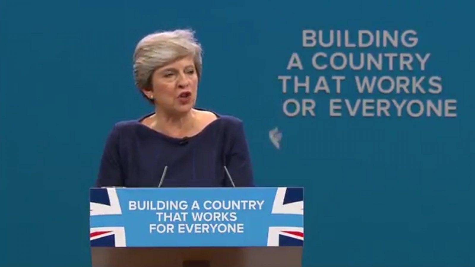 Letters Fall Off Slogan Behind Theresa May During Most Calamitous Conference Speech In Memory 8191