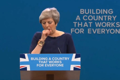 Theresa May Has Coughing Fit During Disastrous Speech