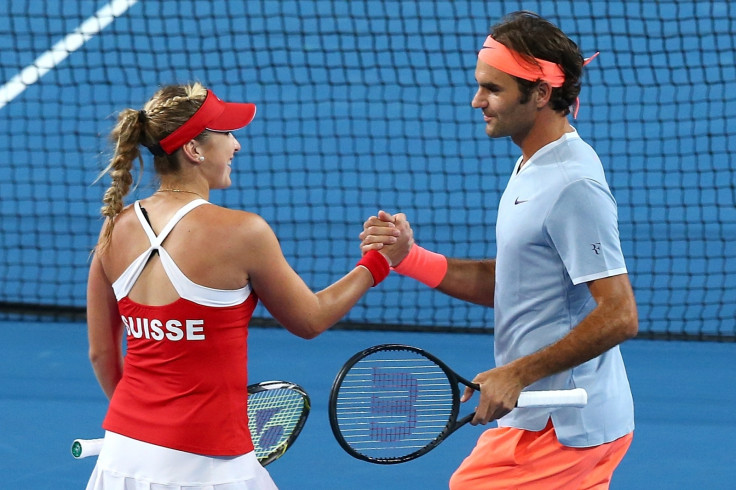 Belinda Bencic and Roger Federer
