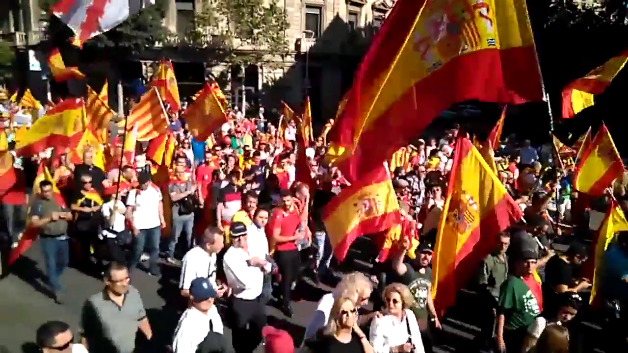 Thousands Rally Against Catalan Independence In Barcelona