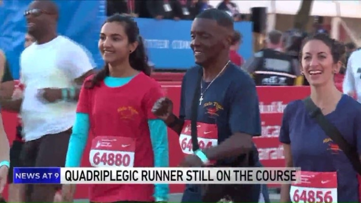 Chicago Marathon runner Alan Robinson at start