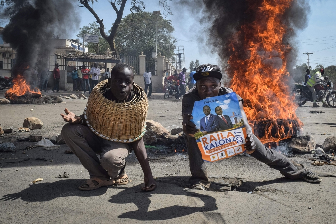 Kenya election protests Odinga
