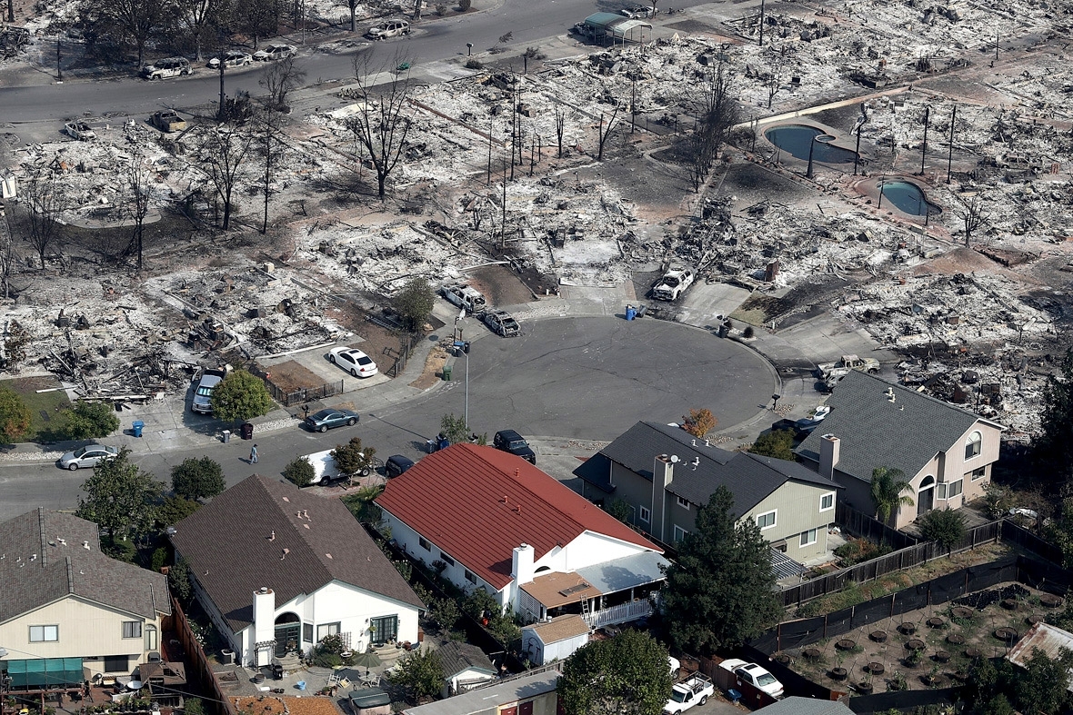 Santa Rosa aerial photos fire