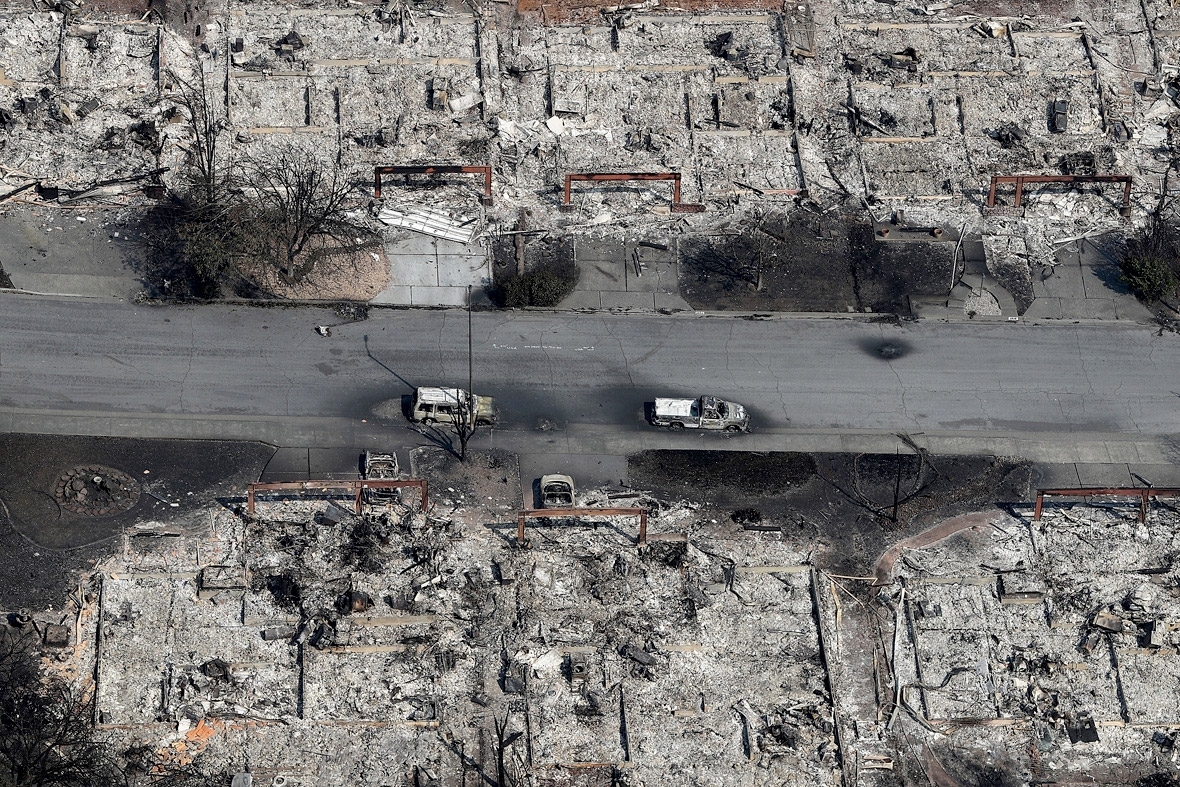 Shocking aerial photos show house after house in Santa Rosa obliterated