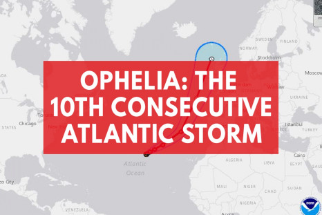Hurricane Ophelia Becomes Record-Tying 10th Straight Atlantic Storm