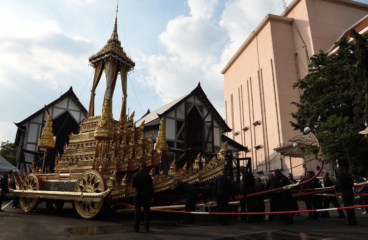Thailand's elaborate golden cremation complex for King Bhumibol