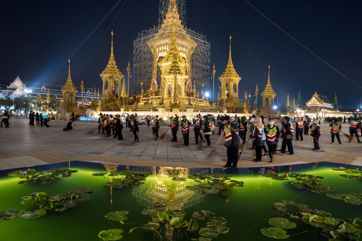 Thailand's elaborate golden cremation complex for King Bhumibol