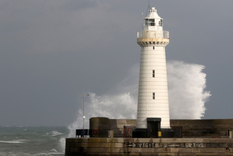 Storm Ophelia Donaghadee lighthouse Northern Ireland