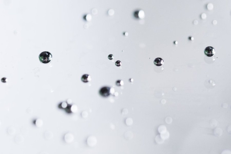 Liquid metal droplets.