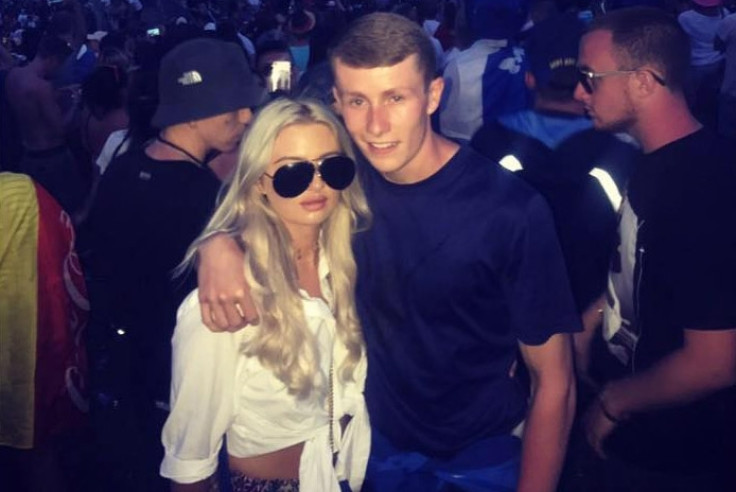Sam Cook (r), with girlfriend Lottie Owen, who was stabbed to death at the Empire nightclub, Liverpool 