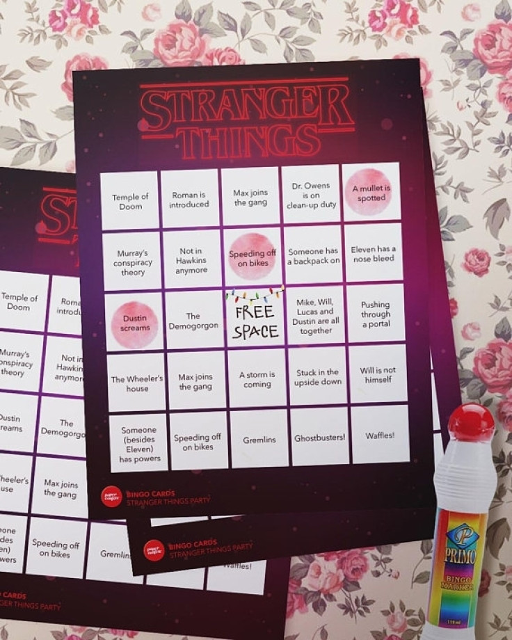 Stranger Things bingo