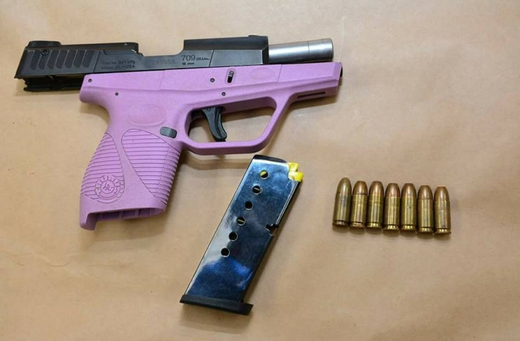 This lilac handgun was allegedly in the possession of Mirella Ponce, according to the Fresno Police Department