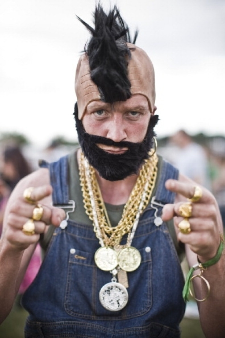 Man dressed as Mr T, T in the Park, 2009, UK.