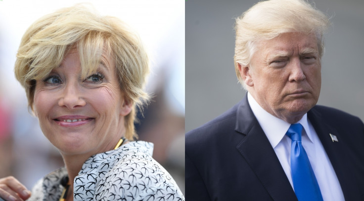 Emma Thompson and Donald Trump 