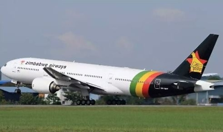A plane in Zimbabwe Airways livery begins a test flight