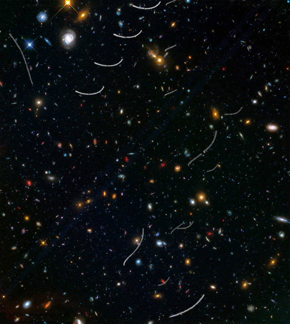 Asteroids photobombing galaxies