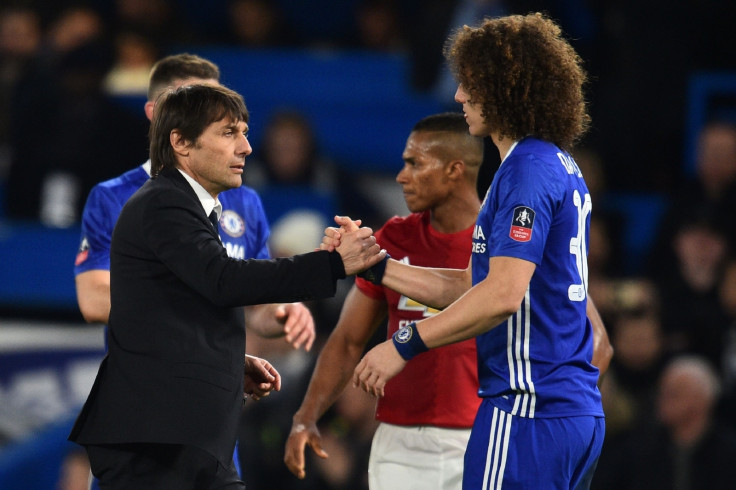 Antonio Conte and David Luiz