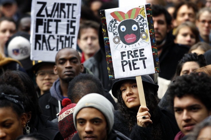 An anti-Black Pete protest