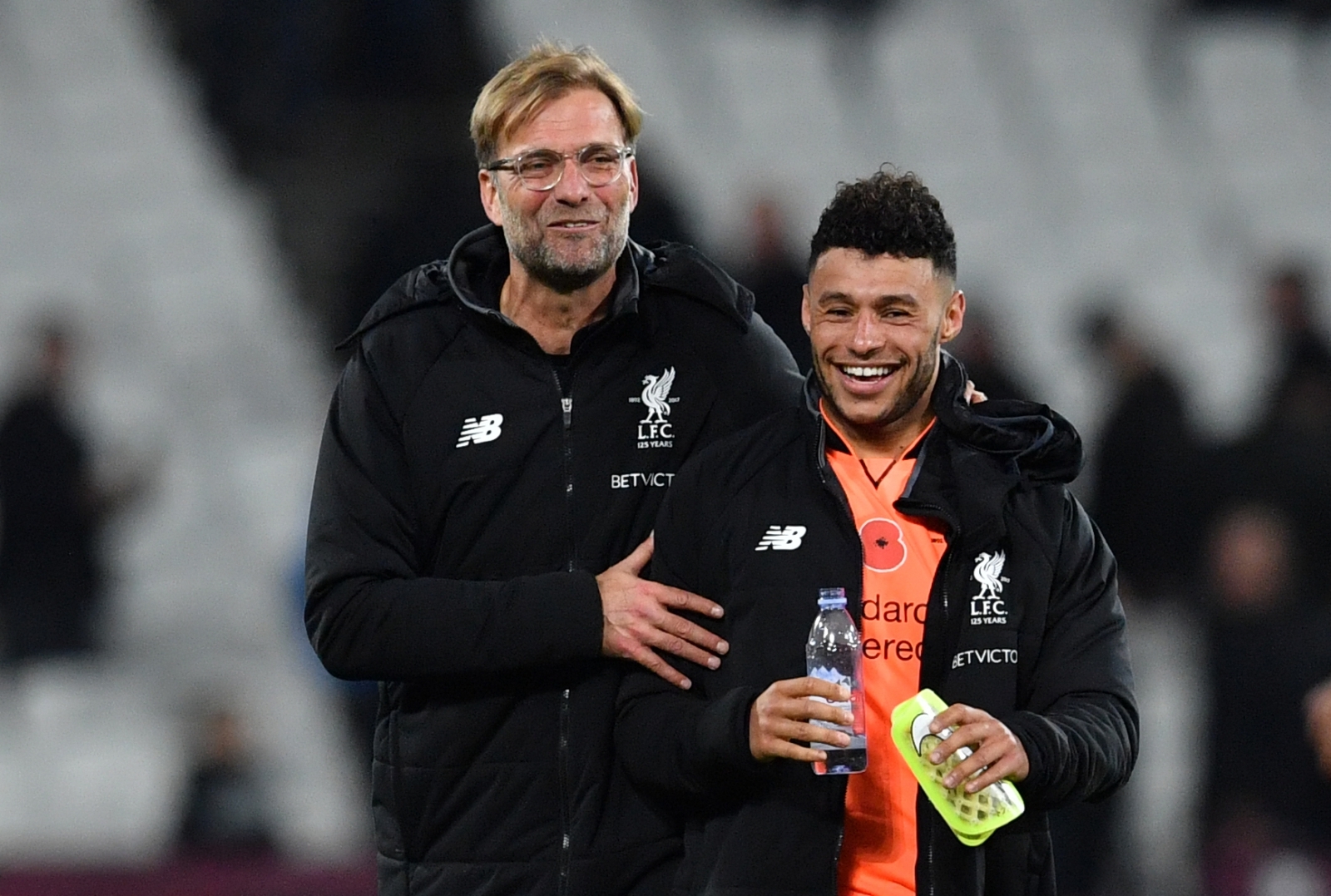 Jurgen Klopp and Alex Oxlade-Chamberlain Jurgen Klopp and Alex Oxlade-Chamberlain