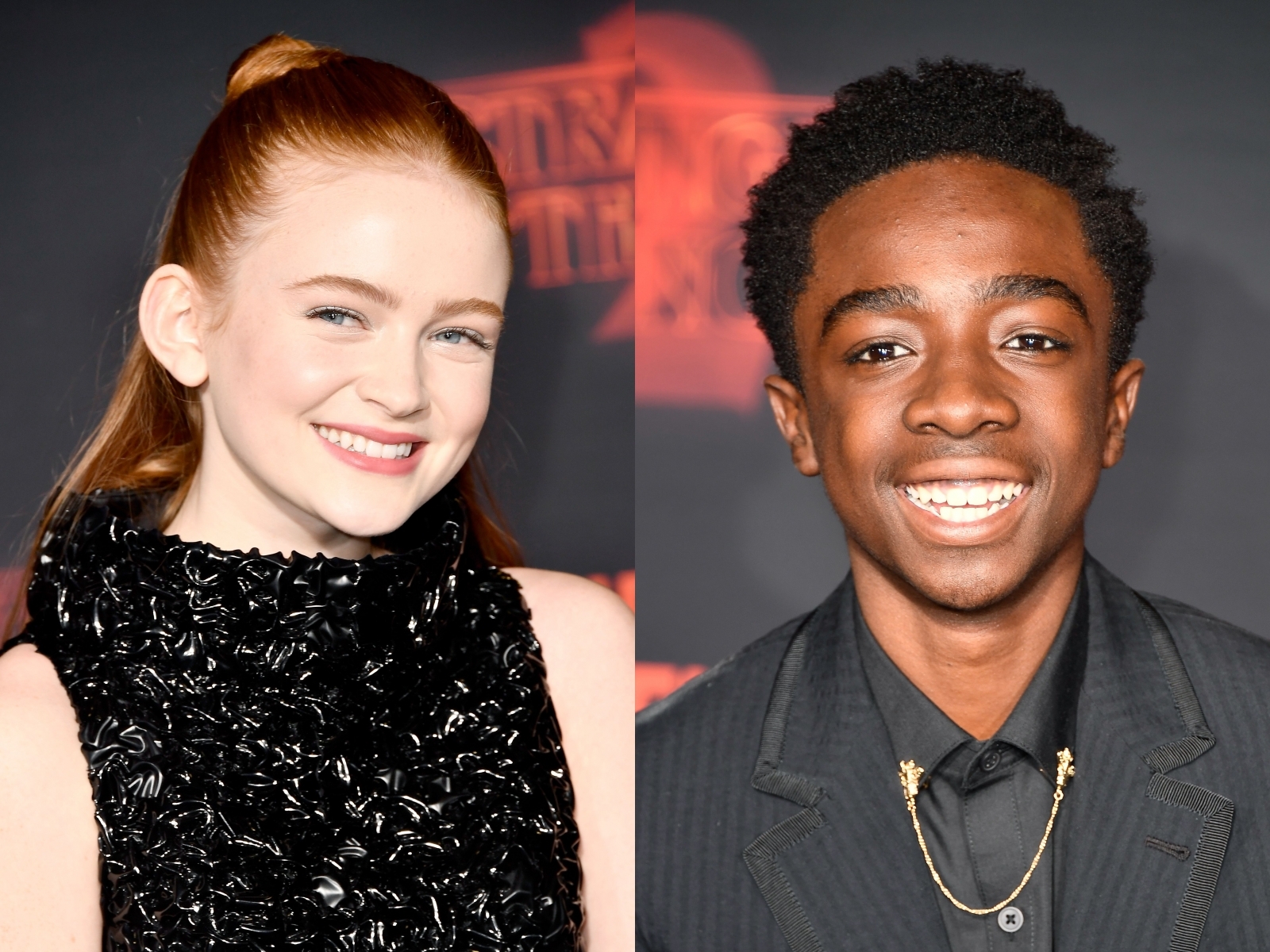 caleb mclaughlin and sadie sink - lucas stranger things