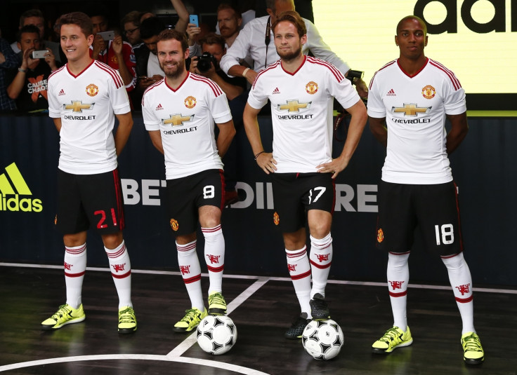 Ander Herrera, Juan Mata, Daley Blind and Ashley Young 