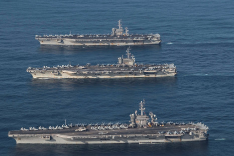 North Korea drills and US aircraft carriers