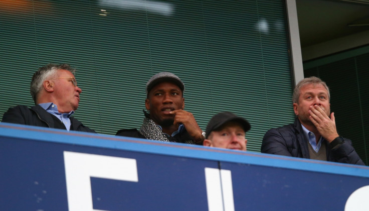 Didier Drogba and Roman Abramovich