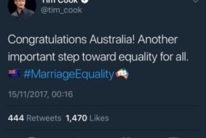 Tim Cook gay marriage aus tweet