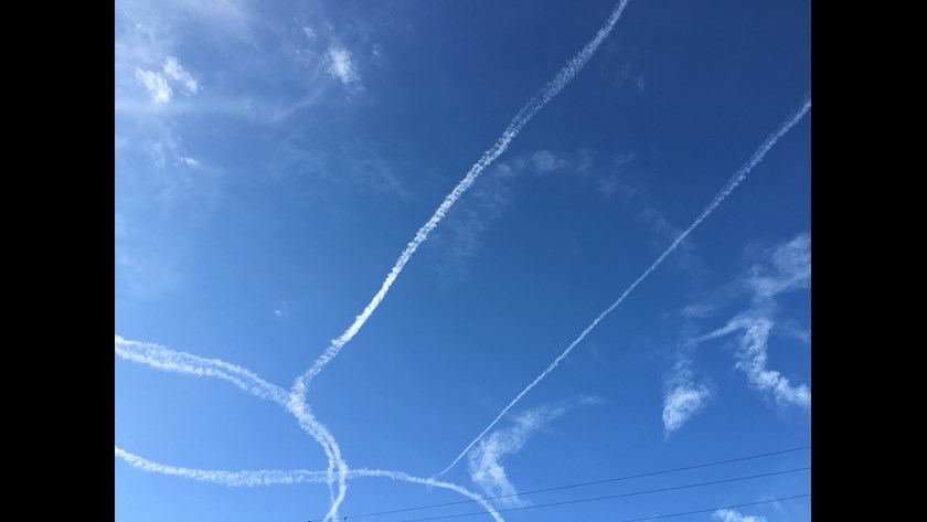 Locals left red-faced after Navy pilot draws 'obscene' phallic sky art ...