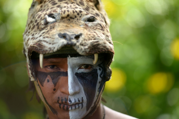 A Mayan man with face paint