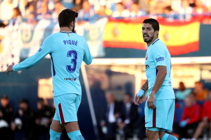 Gerard Pique and Luis Suarez