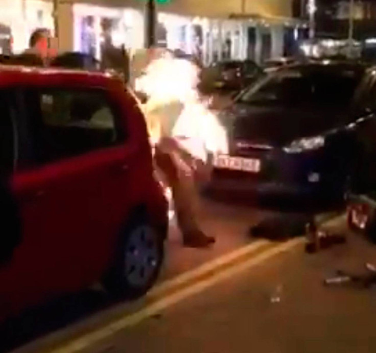 Steven Logan, known as Logy on Fire, accidently turned himself into a human torch on Belfast High Street