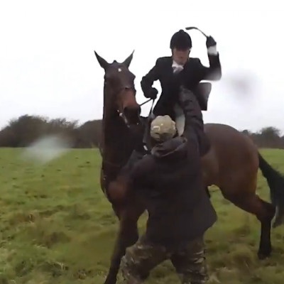 Fox Hunter Seen Whipping Activist With Riding Crop