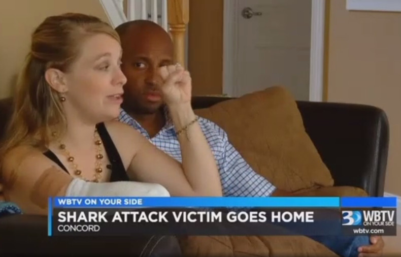 Shark attack survivor speaks