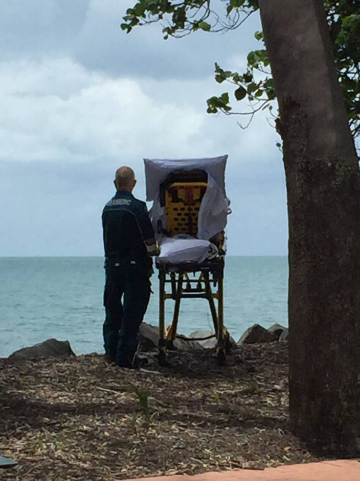 Dying palliative patient on beach