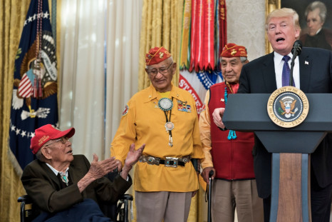 Donald Trump with Native American veterans