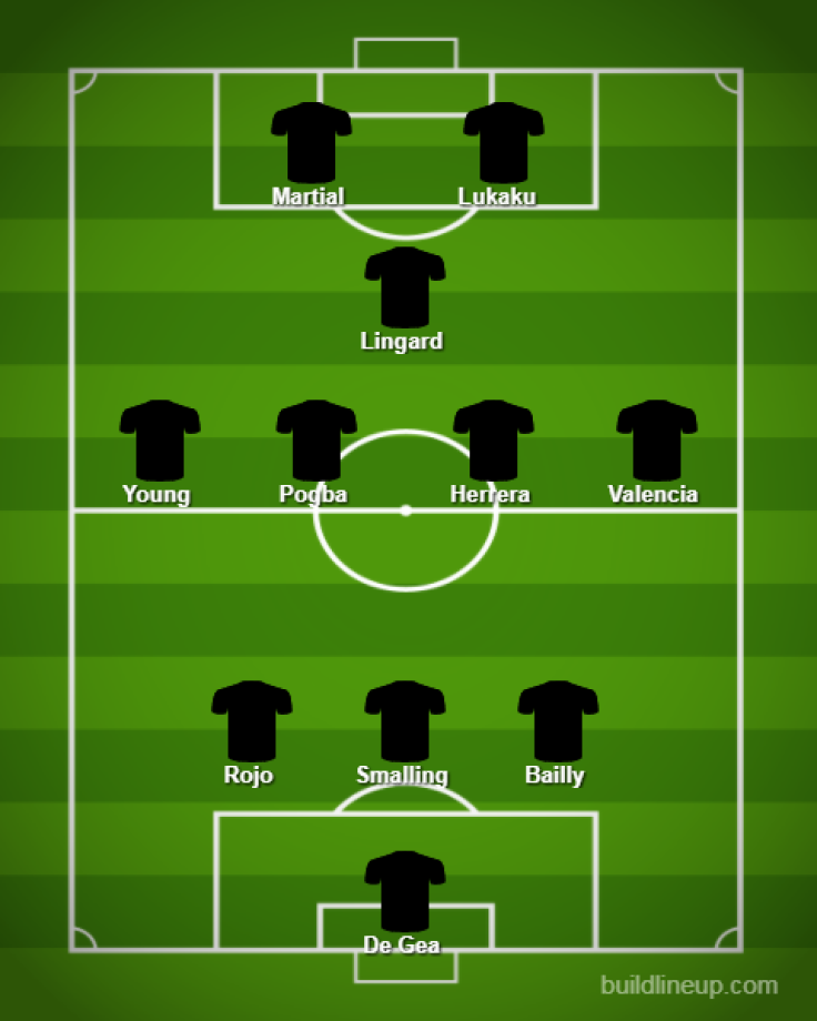 Manchester United XI to face Arsenal