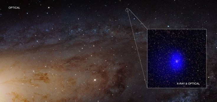 Supermassive black hole pair photobombs Andromeda