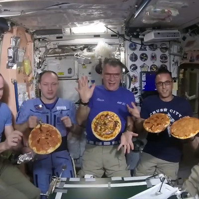 ISS Astronauts Display How To Construct A Pizza In Zero Gravity