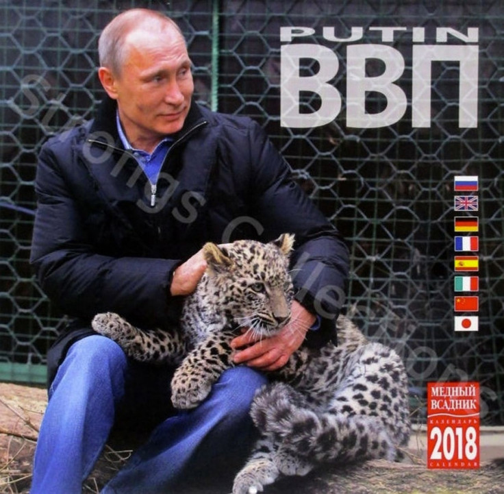 President Vladimir Putin calendar: with a Persian leopard on the front cover