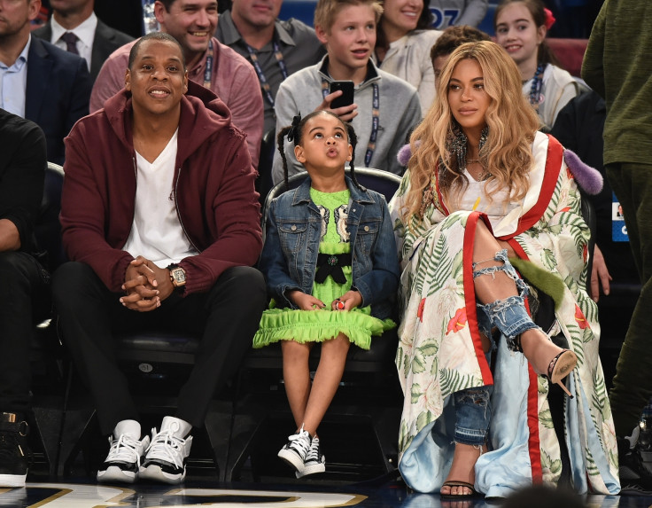 Jay Z, Blue Ivy Carter and Beyonce