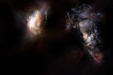 Two interacting early universe galaxies