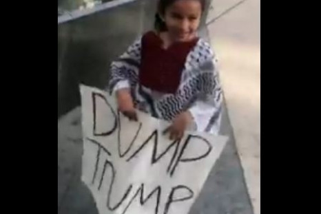 "Dump Trump" placard 