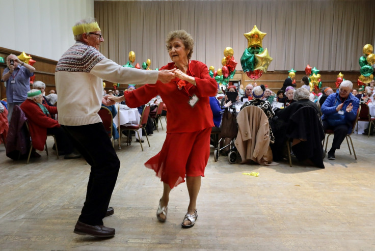 Elderly people dancing