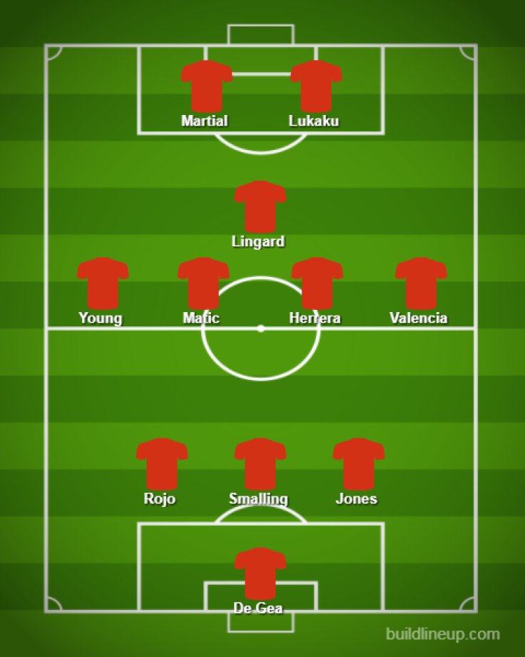 Manchester United XI vs West Brom