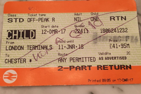 'Not a child' train ticket