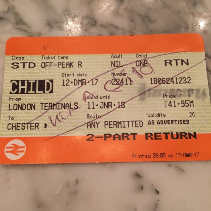 'Not a child' train ticket
